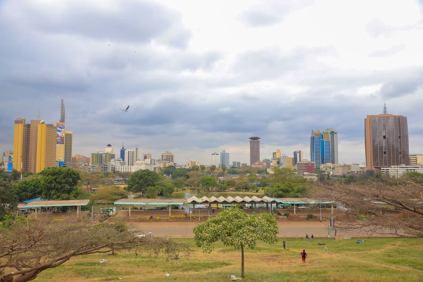 Nairobi city skyline in East Africa